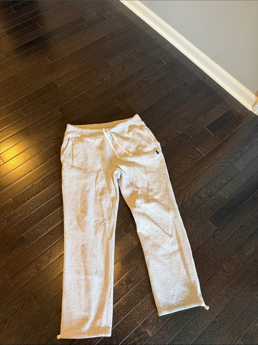 Ralph Lauren Light Gray Sweatpants - Comfortable Drawstring Bottoms